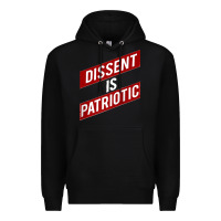 Black DISSENT IS PATRIOTIC Political Meme Raglan Baseball Tee Premium Hoodie - maiPhamDesign
