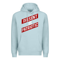 Blue Mist DISSENT IS PATRIOTIC Political Meme Raglan Baseball Tee Premium Hoodie - maiPhamDesign