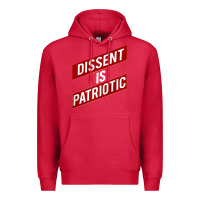 Cardinal DISSENT IS PATRIOTIC Political Meme Raglan Baseball Tee Premium Hoodie - maiPhamDesign