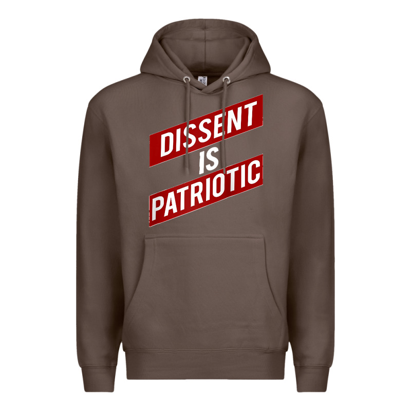 Dissent Is Patriotic Political Meme Raglan Baseball Tee Premium Hoodie by maiPhamDesign | Teevron