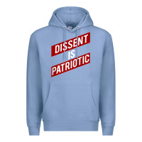 Colony Blue DISSENT IS PATRIOTIC Political Meme Raglan Baseball Tee Premium Hoodie - maiPhamDesign