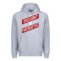 Heather Grey DISSENT IS PATRIOTIC Political Meme Raglan Baseball Tee Premium Hoodie - maiPhamDesign