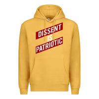 Mustard DISSENT IS PATRIOTIC Political Meme Raglan Baseball Tee Premium Hoodie - maiPhamDesign