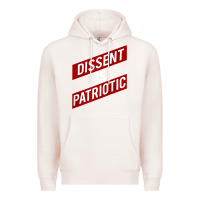 Pale Pink DISSENT IS PATRIOTIC Political Meme Raglan Baseball Tee Premium Hoodie - maiPhamDesign