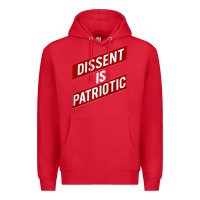 Red DISSENT IS PATRIOTIC Political Meme Raglan Baseball Tee Premium Hoodie - maiPhamDesign