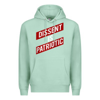 Seafoam DISSENT IS PATRIOTIC Political Meme Raglan Baseball Tee Premium Hoodie - maiPhamDesign