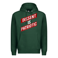 Sports Green DISSENT IS PATRIOTIC Political Meme Raglan Baseball Tee Premium Hoodie - maiPhamDesign
