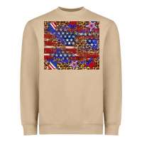 Mushroom American flag and star leopard Heavyweight Sweatshirt - Artiststas