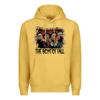 Antique Gold the boys of fall leopard pattern bleached halloween murder t shirt Premium Hoodie - maiPhamDesign