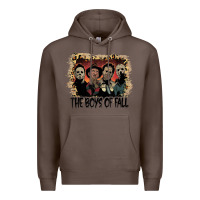 Coffee the boys of fall leopard pattern bleached halloween murder t shirt Premium Hoodie - maiPhamDesign