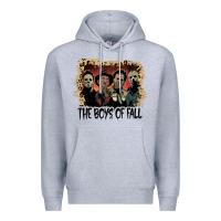 Heather Grey the boys of fall leopard pattern bleached halloween murder t shirt Premium Hoodie - maiPhamDesign