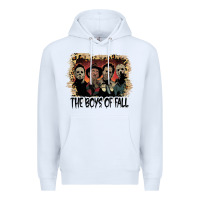 White the boys of fall leopard pattern bleached halloween murder t shirt Premium Hoodie - maiPhamDesign