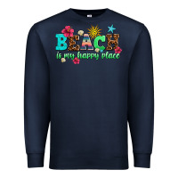 Navy beach is my happy place Premium Sweatshirt - AdoDesignShop