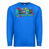 True Royal beach is my happy place Premium Sweatshirt - AdoDesignShop