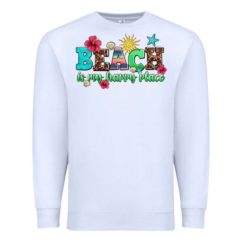 Beach Is My Happy Place Premium Sweatshirt by AdoDesignShop | Teevron