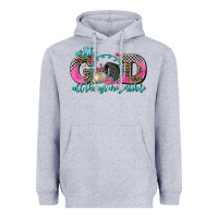 Heather Grey with god all things are possible race Heavyweight Hoodie - AdoDesignShop