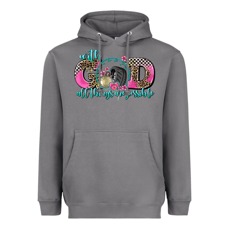 With God All Things Are Possible Race Heavyweight Hoodie by AdoDesignShop | Teevron