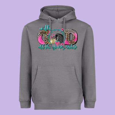With God All Things Are Possible Race Heavyweight Hoodie Designed By Adodesignshop