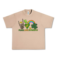 Burro Peace Love Shamrock  St. Patrick's Day Urban Heavy Tee - CowGirlArtShop