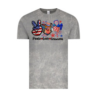 Cloud Rock Peace love fireworks 4th of july Vintage Tee - CowGirlArtShop
