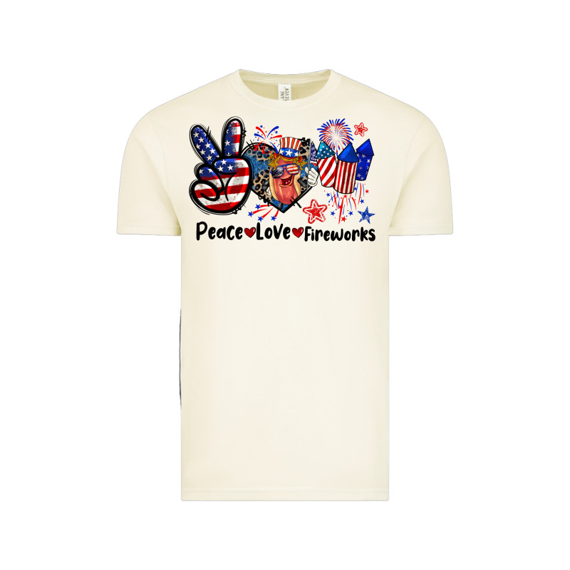 Peace Love Fireworks 4th Of July Vintage Tee by CowGirlArtShop | Teevron