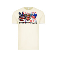 Vintage Arctic Peace love fireworks 4th of july Vintage Tee - CowGirlArtShop
