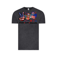 Vintage Black Peace love fireworks 4th of july Vintage Tee - CowGirlArtShop