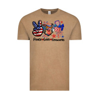 Vintage Coffee Peace love fireworks 4th of july Vintage Tee - CowGirlArtShop