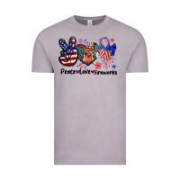 Vintage Zinc Peace love fireworks 4th of july Vintage Tee - CowGirlArtShop