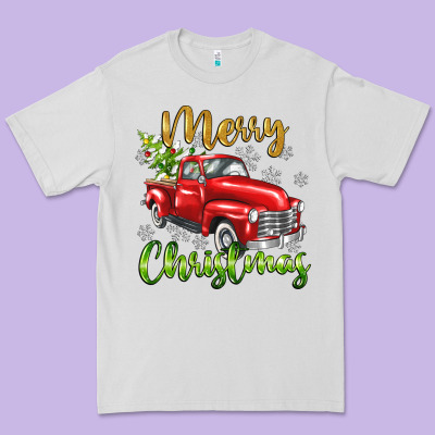 Merry Christmas Truck Premium Tee Designed By Texasbilliewilder