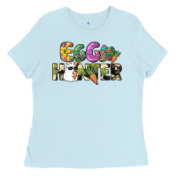 Baby Blue Egg hunter Easter Day Ladies Tee - HowdyJamesFarm