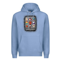 Colony Blue halloween funny set ghost mummy witch vampire and pumpkin t shirt Premium Hoodie - maiPhamDesign