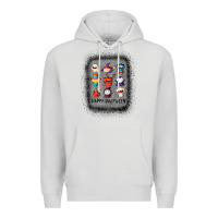 Dove Grey halloween funny set ghost mummy witch vampire and pumpkin t shirt Premium Hoodie - maiPhamDesign