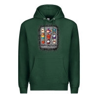 Sports Green halloween funny set ghost mummy witch vampire and pumpkin t shirt Premium Hoodie - maiPhamDesign
