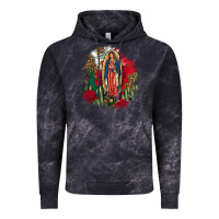 Cloud Black Our Lady Of Guadalupe Mexican Flag Cactus Roses Vintage Hoodie - FaDigitalArtStudio