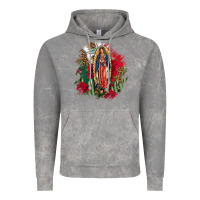 Cloud Rock Our Lady Of Guadalupe Mexican Flag Cactus Roses Vintage Hoodie - FaDigitalArtStudio