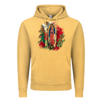 Vintage Mustard Our Lady Of Guadalupe Mexican Flag Cactus Roses Vintage Hoodie - FaDigitalArtStudio