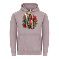 Vintage Zinc Our Lady Of Guadalupe Mexican Flag Cactus Roses Vintage Hoodie - FaDigitalArtStudio