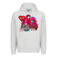 Dove Grey happy valentine's day Premium Hoodie - CowhideDigitalArt