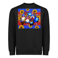 Black American flag gnomes truck sunflowers star leopard glitter Heavyweight Sweatshirt - Artiststas