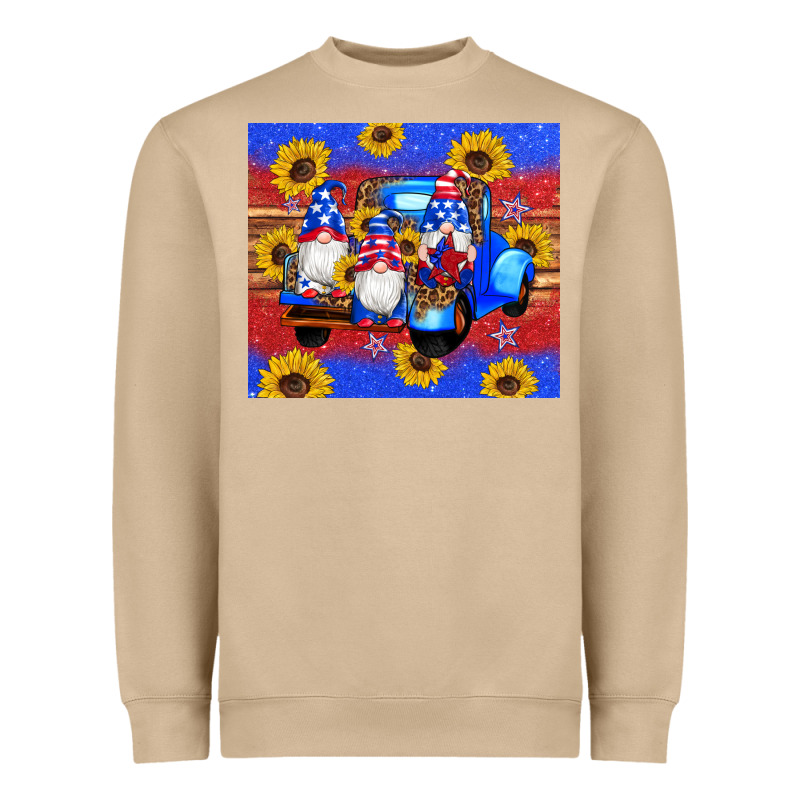 American Flag Gnomes Truck Sunflowers Star Leopard Glitter Heavyweight Sweatshirt by Artiststas | Teevron