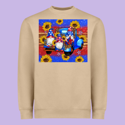 American Flag Gnomes Truck Sunflowers Star Leopard Glitter Heavyweight Sweatshirt Designed By Artiststas