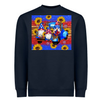 Navy American flag gnomes truck sunflowers star leopard glitter Heavyweight Sweatshirt - Artiststas