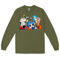 Army Green Soccer Coffee Cups Long Sleeve Tee - FaDigitalArtStudio