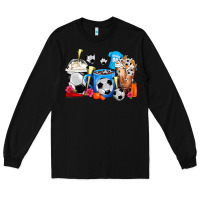 Black Soccer Coffee Cups Long Sleeve Tee - FaDigitalArtStudio