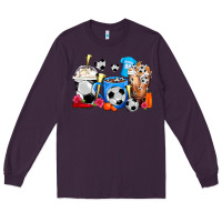 Plum Soccer Coffee Cups Long Sleeve Tee - FaDigitalArtStudio