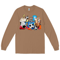 Toasted Coconut Soccer Coffee Cups Long Sleeve Tee - FaDigitalArtStudio