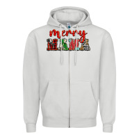 Dove Grey Christmas merry mama Zipper Hoodie - BarkalooDesign
