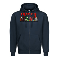 Navy Christmas merry mama Zipper Hoodie - BarkalooDesign