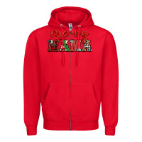 Red Christmas merry mama Zipper Hoodie - BarkalooDesign